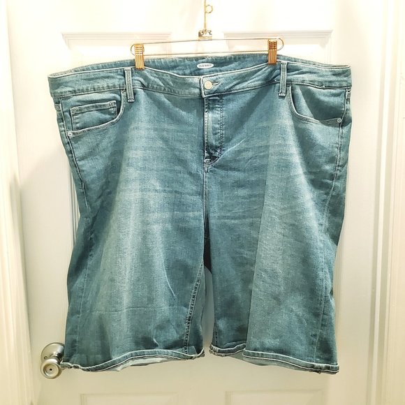 old navy denim bermuda shorts